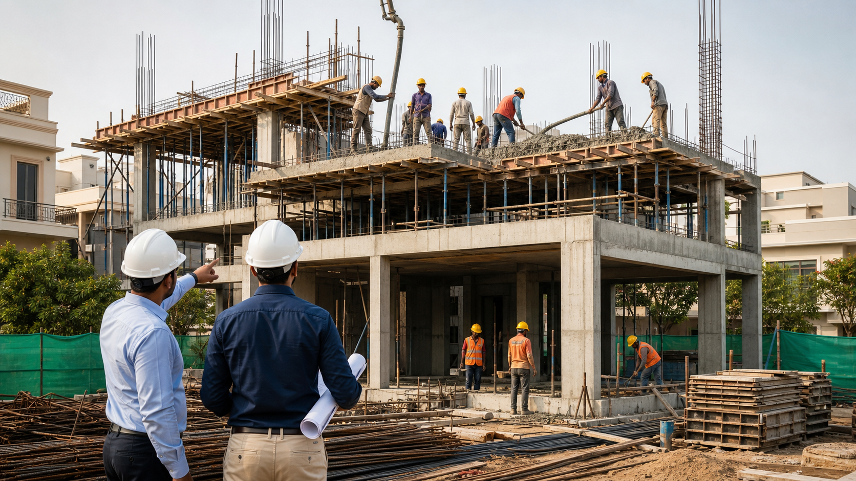 Construction structure under supervised execution